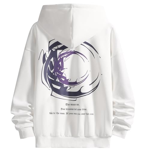 Moshtashio Pullover Herren Hoodie Mit Backprint Kapuzenpullover Hip Hop Hooded Sweatjacke Vintage Coole Langarm Oversized Pulli Streetwear von Moshtashio