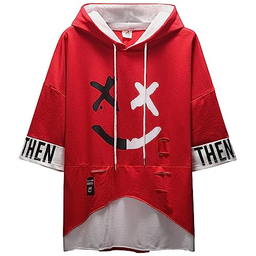 Moshtashio T-Shirt Herren Kapuzenpullover Sweatshirt Baumwolle Kurzarm mit Kapuze Patchwork Pullover mit Kontrastfarbe Unisex Frühling Sommer Herbst Moshtashio T-Shirt Herren Kapuzenpullover Sweatshirt Baumwolle Kurzarm mit Kapuze Patchwork Pullover mit Kontrastfarbe Unisex Frühling Sommer Herbst von Moshtashio