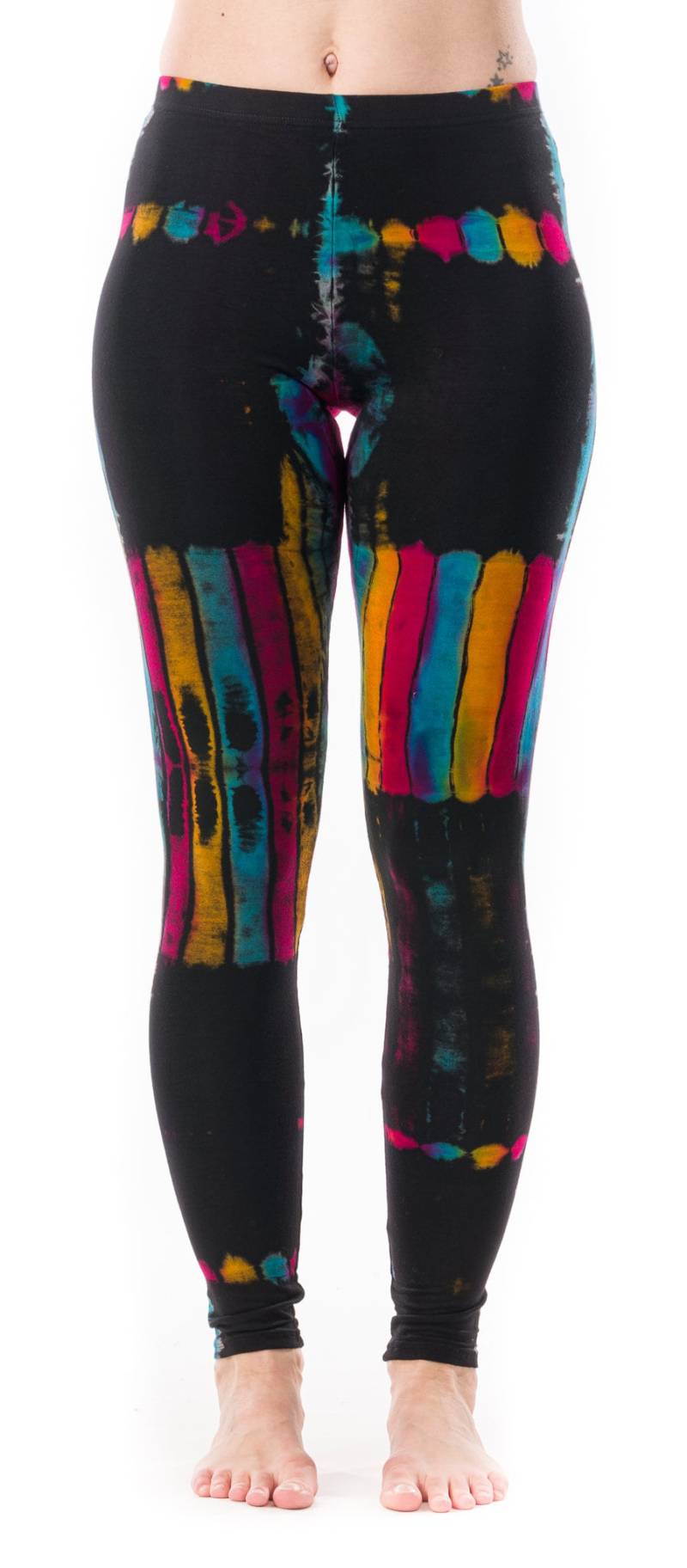 Leggings Regenbogen | Hypnosis Canvas Print Batik Leggings| Yoga Tie Dye Kleider| Festival Moskitoo India Kult von MoskitooIndiaKult