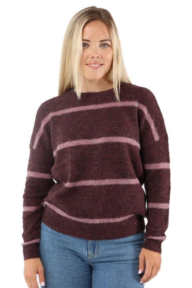 Moss Copenhagen Streifenpullover MSCH Pullover Pulli Sweater Sweatshirt mit Rundhalsausschnitt von Moss Copenhagen