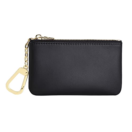 Mossruta Mini-Münzgeldbörse aus echtem Vollnarbenleder, Schlüsselanhänger, Kartenhalter für Männer und Frauen, Schwarz, Classic Mossruta Mini-Münzgeldbörse aus echtem Vollnarbenleder, Schlüsselanhänger, Kartenhalter für Männer und Frauen, Schwarz, Classic von Mossruta