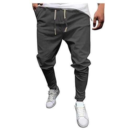 Mosstars Herren Weite Hose Essential Freizeithose Locker Herrenhose Mit Kordelzug Sommerhose Stretch Outdoorhose Elegant Baumwollhose Baggy Männerhose Große Größe Stoffhose Qualität Haremshose von Mosstars