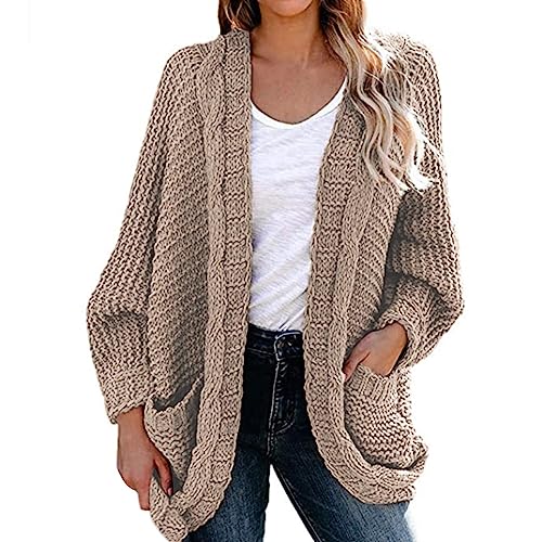 Mosstars Karierte Jacke Damen Herbst Dünner Cardigan Sommer Bluse Mit Gummizug Am Bund Strickjacke Damen Sommer,Leichte Dünne Häkeln Langarm Strand Strickjacke Cover von Mosstars