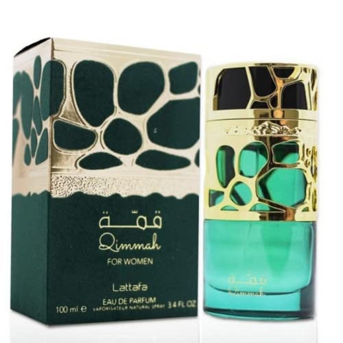 Lattafa Perfumes Qimmah for Women EDP (Eau De Parfum) - 100ML (3.4 oz) |Featuring notes: Cedar, Oudh, Myrrh, Amber, Lavender I von Lattafa