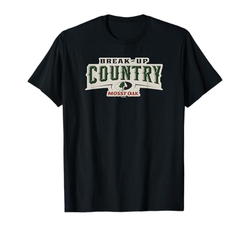 Mossy Oak Damen T-Shirt Camouflage Classic Fit Schwarz Small Unisex-Erwachsene Klassische Passform Halbarm Crew-Ausschnitt Doppelt genähter Saum von Mossy Oak