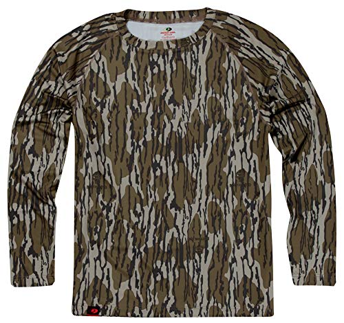 Mossy Oak Herren Jagdhemd Camo Kleidung Langarm Langärmlig, Original Bottomland, Large von Mossy Oak