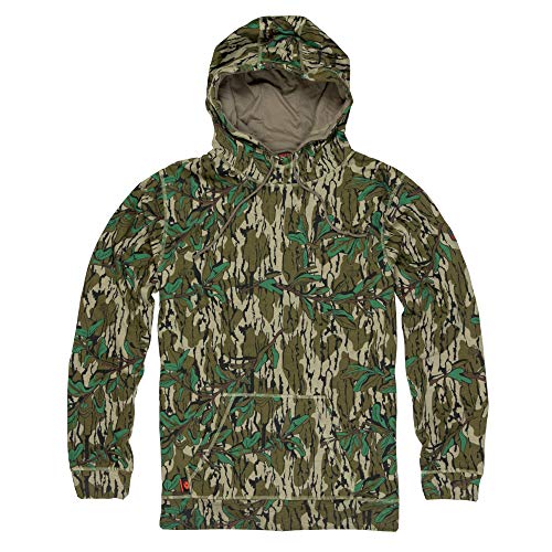 Mossy Oak Herren Vintage Camo Hunt Hoodie Kapuzen-Sweatshirt, Greenleaf, X-Large von Mossy Oak