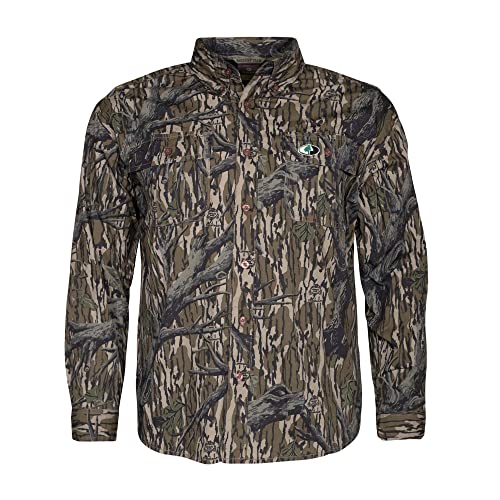 Mossy Oak Herren Mossy Oak Camouflage Cotton Mill 2.0 Hunt Shirt Lang rmelig, Original Treestand, XXL EU von Mossy Oak