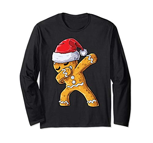 Dabbing Gingerbread Santa Christmas Kids Boys Xmas Cookie Langarmshirt von Most Wonderful Christmas Co