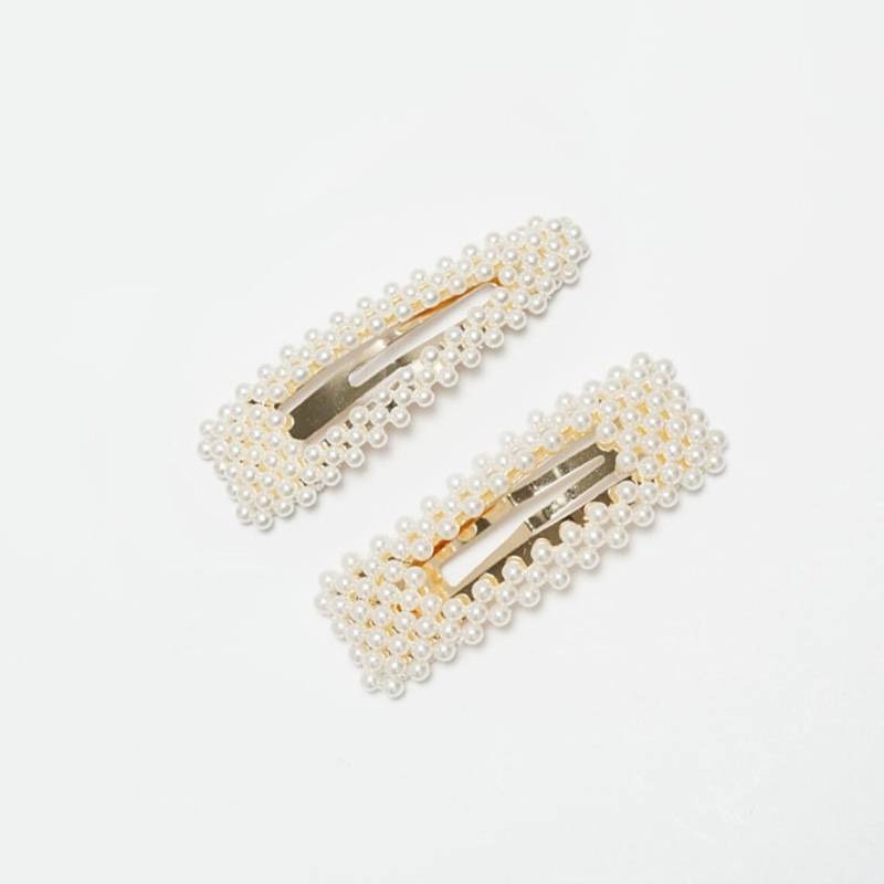 2Er Pack Faux Pearl Haarspange Perlen Goldfarben Metall Druckknopf Auf | Braut Strandleben Ereignis 2Er Pack Faux Pearl Haarspange Perlen Goldfarben Metall Druckknopf Auf | Braut Strandleben Ereignis von MostCoveted
