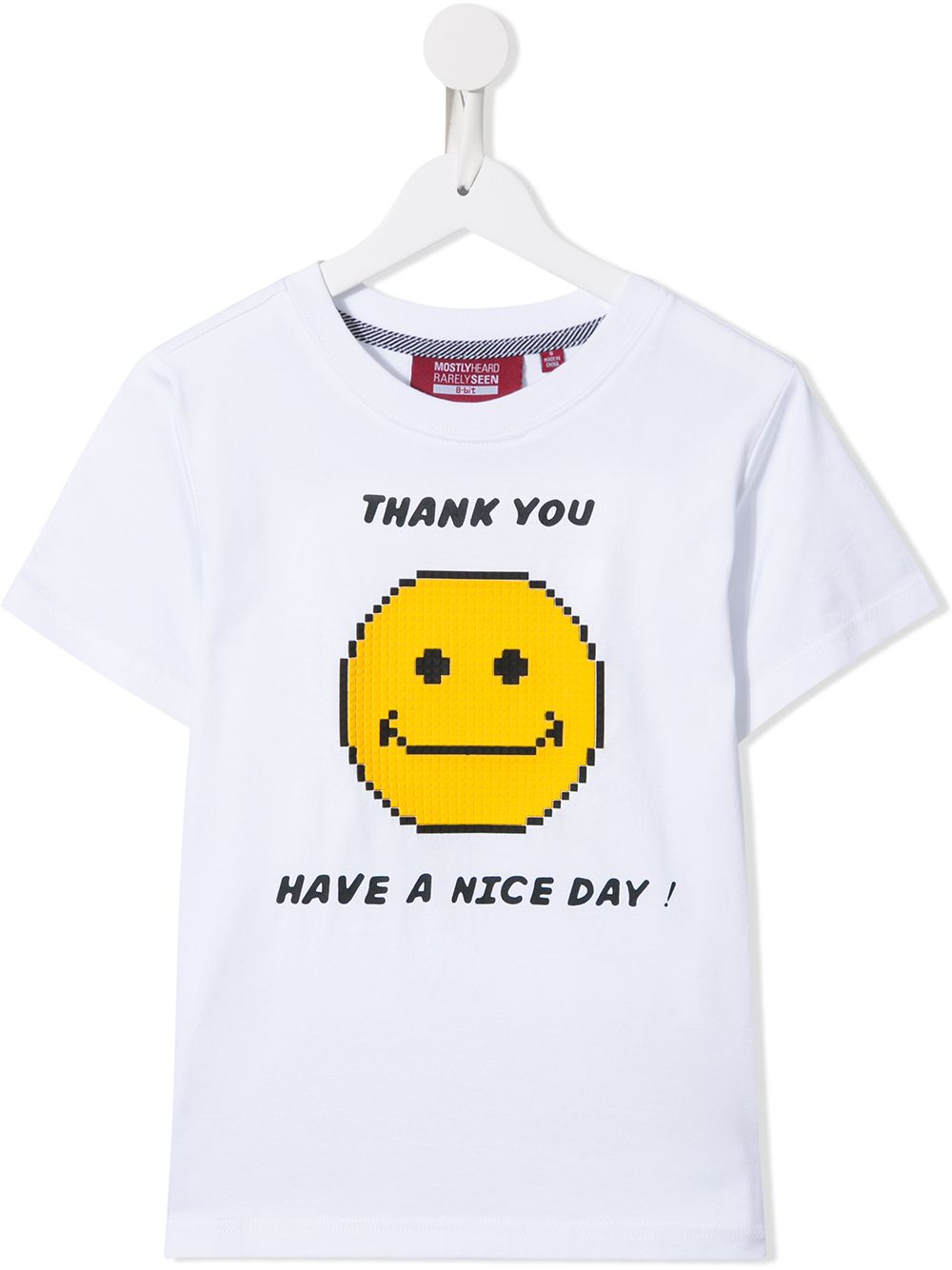 Mostly Heard Rarely Seen 8-Bit 'Smile Emoji' T-Shirt - Weiß von Mostly Heard Rarely Seen 8-Bit