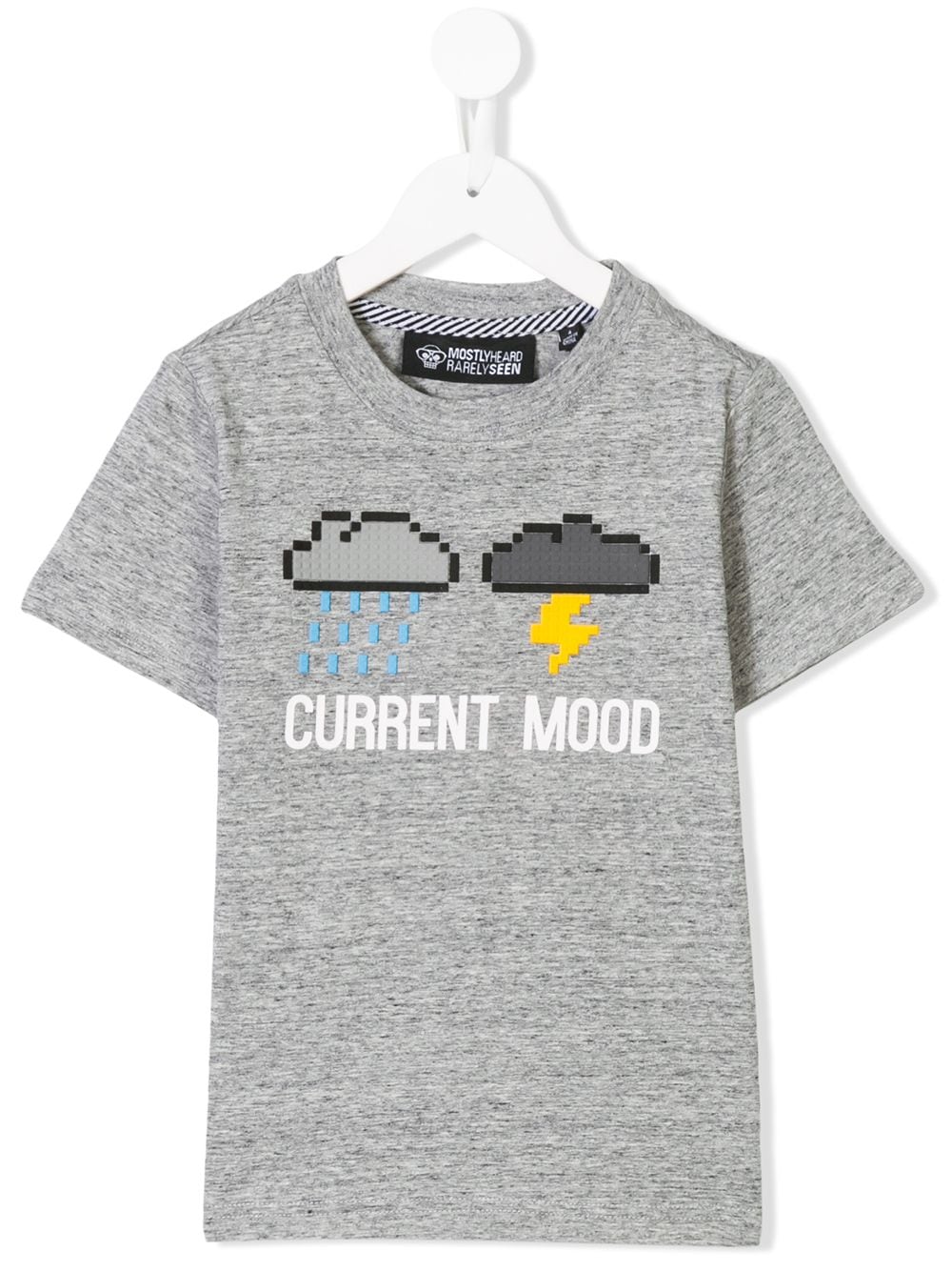 Mostly Heard Rarely Seen 8-Bit T-Shirt mit "Current Mood"-Print - Grau von Mostly Heard Rarely Seen 8-Bit