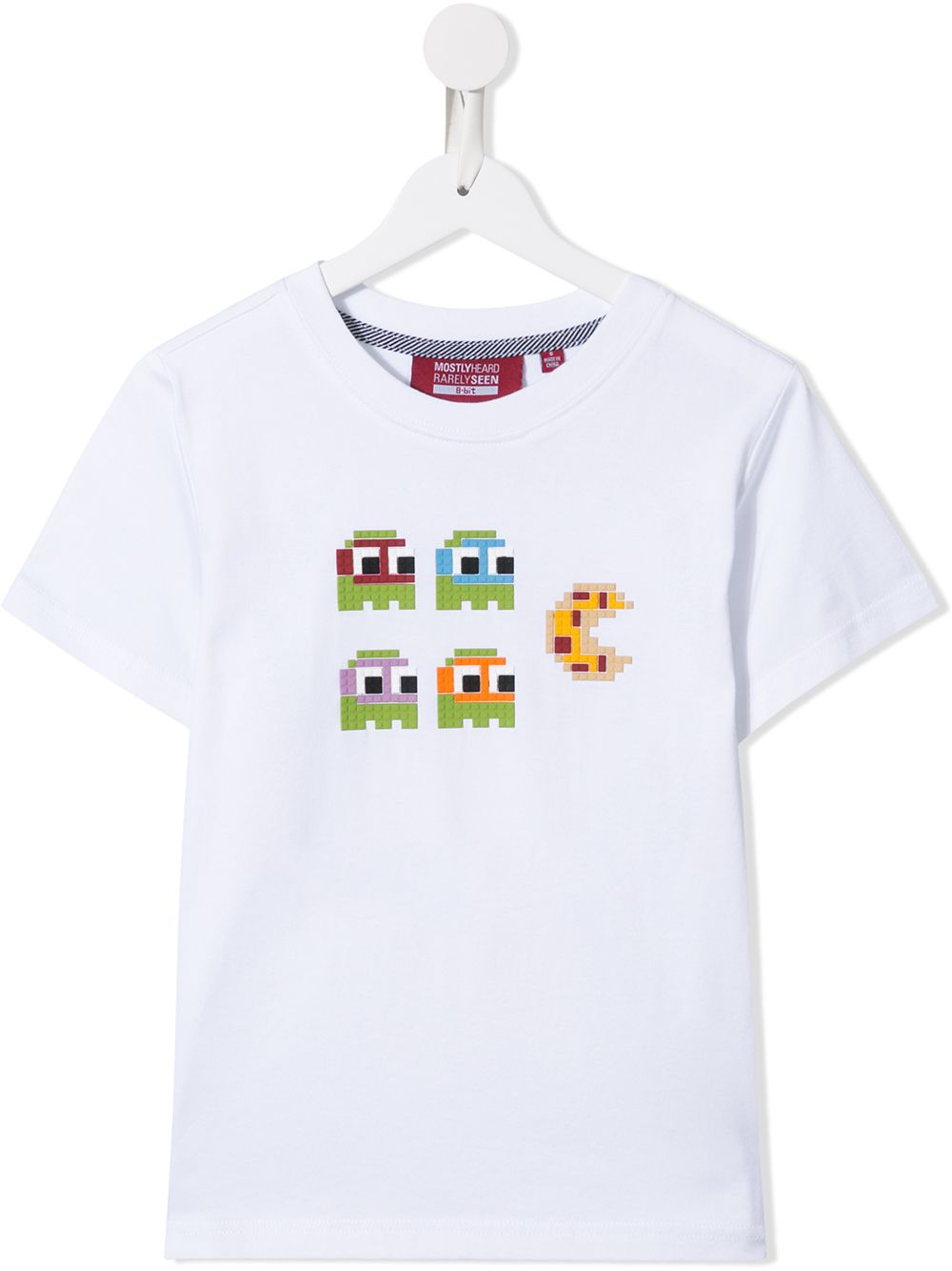 Mostly Heard Rarely Seen 8-Bit T-Shirt mit Pac-Man-Applikation - Weiß von Mostly Heard Rarely Seen 8-Bit