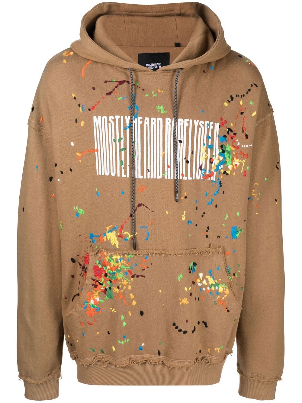 Mostly Heard Rarely Seen Hoodie mit Farbklecks-Print - Braun von Mostly Heard Rarely Seen