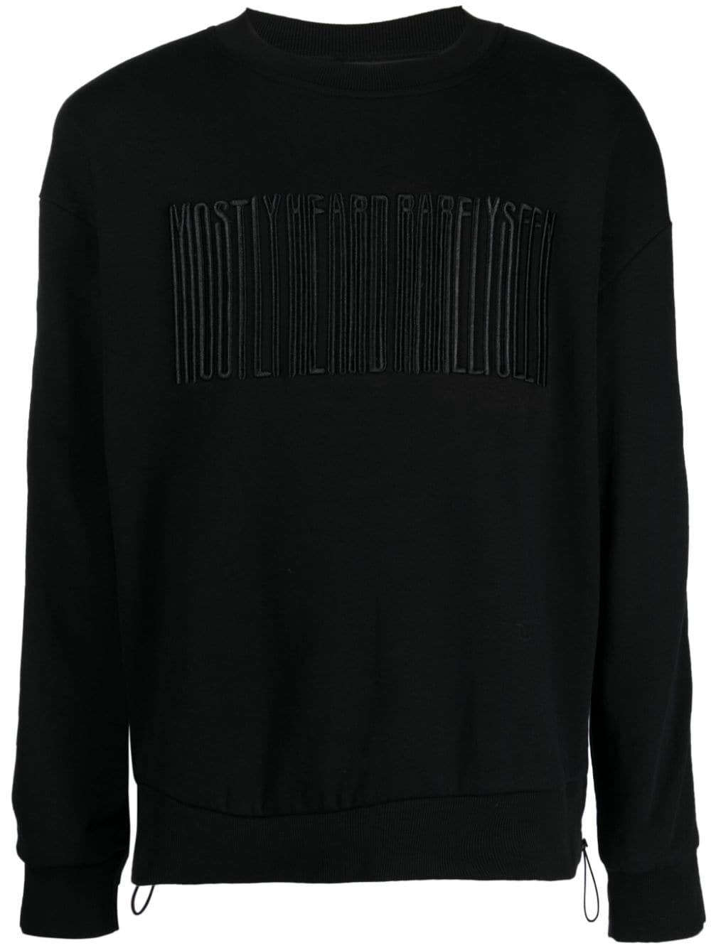 Mostly Heard Rarely Seen Sweatshirt im Hybrid-Design mit Logo - Schwarz von Mostly Heard Rarely Seen