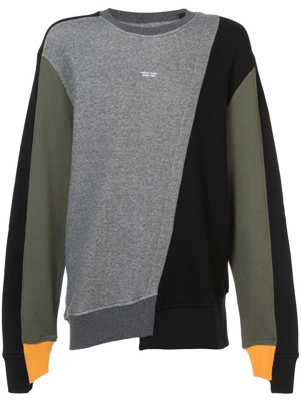 Mostly Heard Rarely Seen Sweatshirt in Colour-Block-Optik - Grau von Mostly Heard Rarely Seen