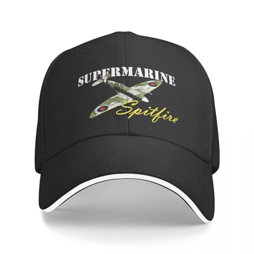 MotHaF Basecap Supermarine Spitfire WW2 Flugzeuge Baseball Cap Hut Mann für die Sonne Snapback Cap Sommerhüte Herren Hut Damen von MotHaF