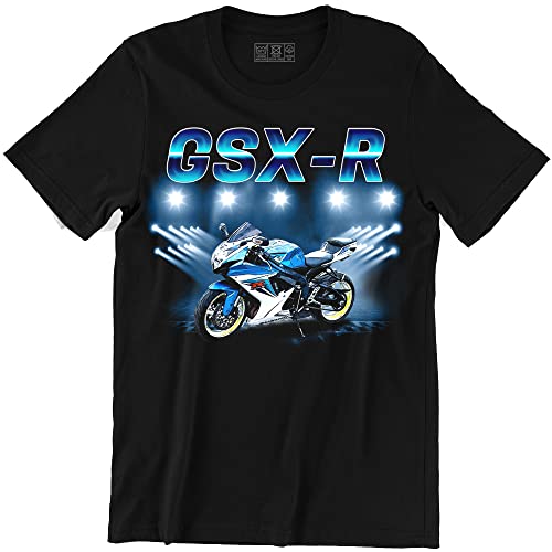 GSX-R Motorrad-T-Shirt, Schwarz, Herren, 100 % Baumwolle, normale Passform, Geschenkidee für Motorradfahrer, Schwarz , XXL GSX-R Motorrad-T-Shirt, Schwarz, Herren, 100 % Baumwolle, normale Passform, Geschenkidee für Motorradfahrer, Schwarz , XXL von Motard Français