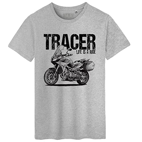 Motard Français T-Shirt Motorrad Herren | Fan Art Tracer 900 GT | Grau meliert, dick, 100 % Baumwolle | bedruckt in Frankreich, grau meliert, XXL Motard Français T-Shirt Motorrad Herren | Fan Art Tracer 900 GT | Grau meliert, dick, 100 % Baumwolle | bedruckt in Frankreich, grau meliert, XXL von Motard Français