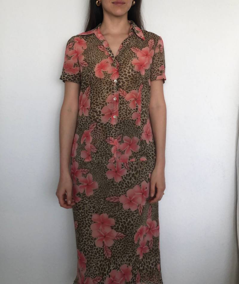 Vintage Anzug Bluse Rock Set Leopard Print Crazypattern Verrückt Muster von MothLabVintage
