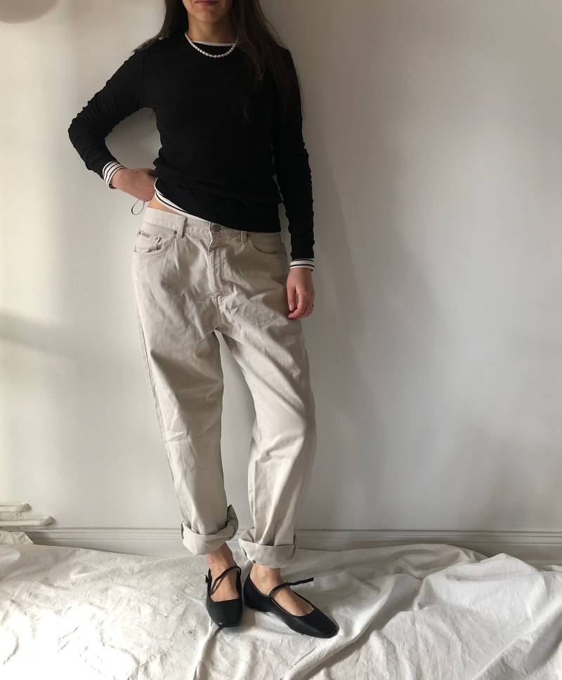 Vintage Calvin Klein Baggy Jeans Weiße Hose Größe L von MothLabVintage