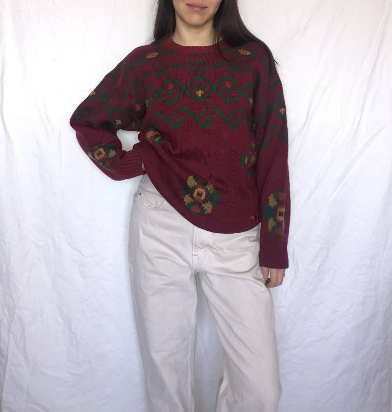 Vintage Fila Pullover Strickpullover Größe M von MothLabVintage