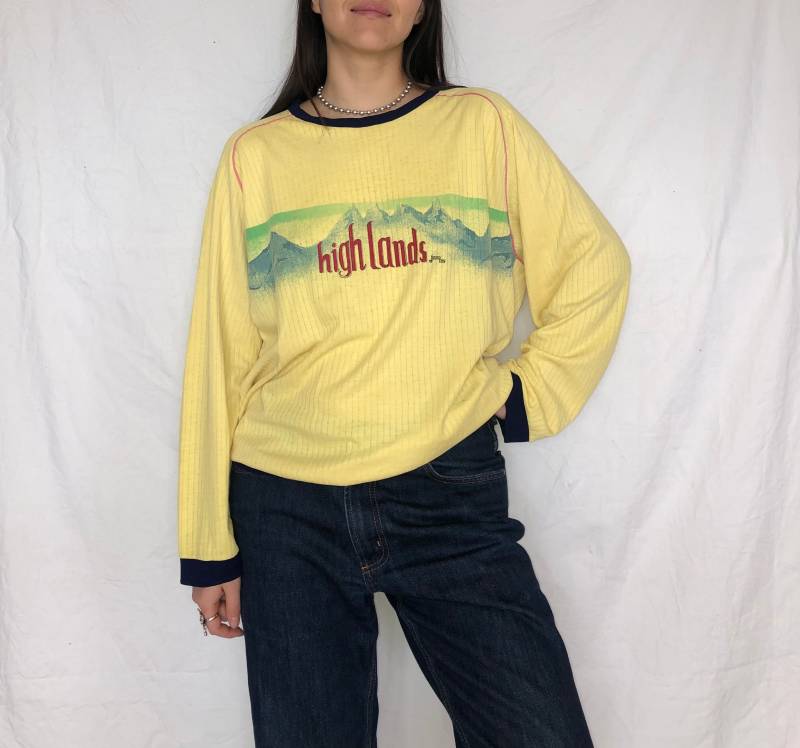 Vintage Pullover Gelb Sweatshirt Gr. M von MothLabVintage