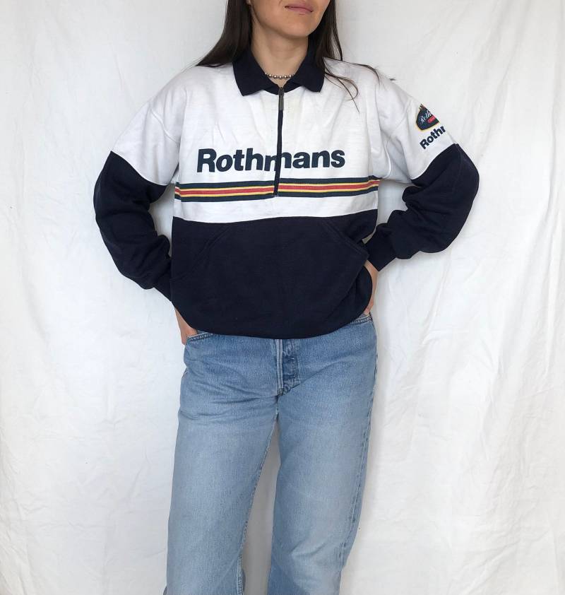 Vintage Zip Up Sweatshirt Pullover Größe M von MothLabVintage