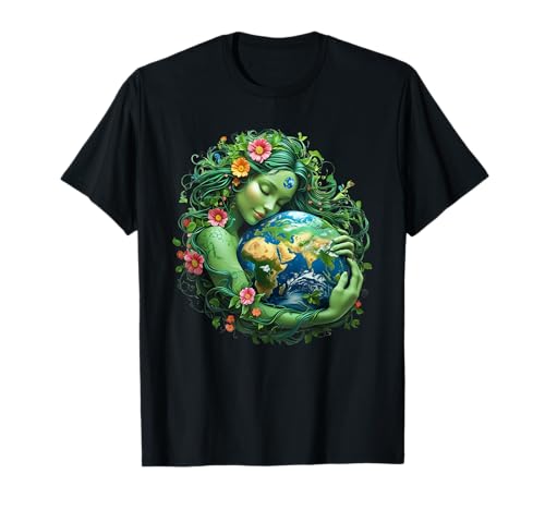 Grün Mutter Natur Erde Tag Erde Mutter Frauen Mädchen T-Shirt von Mother Nature Earth Mother Love Earth Mama
