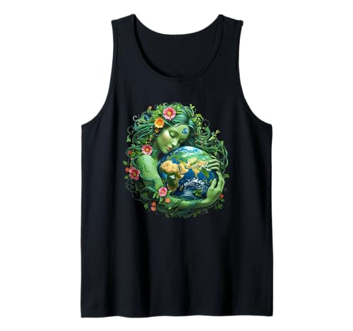 Grün Mutter Natur Erde Tag Erde Mutter Frauen Mädchen Tank Top von Mother Nature Earth Mother Love Earth Mama