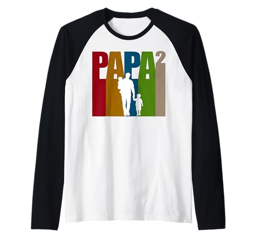 Dad Squared Vatertag Zwei Jungen Zwei Söhne Vater Retro Raglan von Mother's Day Father's Day Mother Dad Gift Ideas