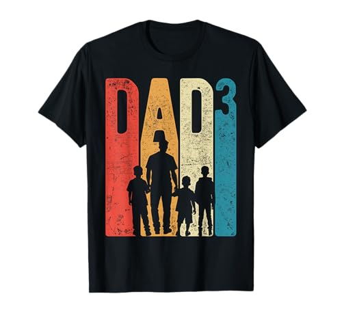 Dad Squared Vatertag Drei Jungen Drei Söhne Vater Retro T-Shirt Dad Squared Vatertag Drei Jungen Drei Söhne Vater Retro T-Shirt von Mother's Day Father's Day Mother Gift Ideas