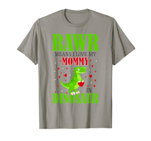I Love My Mommy Dinosaurier Mama Muttertag Kleinkind Jungen T-Shirt von Mother's Day Gift For Mom Of Boys Kids Toddler