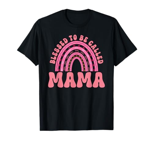 Gesegnet, Mama Rainbow Motherhood Parent Mommy genannt zu Werden T-Shirt Gesegnet, Mama Rainbow Motherhood Parent Mommy genannt zu Werden T-Shirt von Mother's Day Gifts For Women With Mom Graphic
