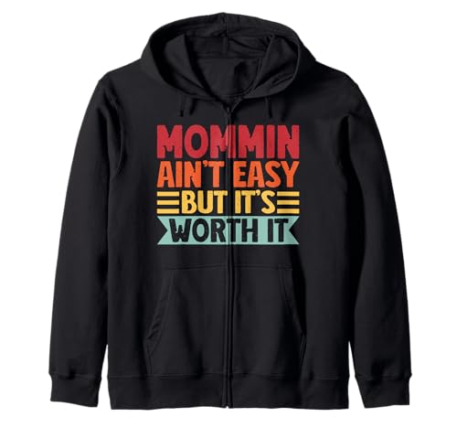 Mama ist Nicht einfach, Aber es lohnt Sich, Retro-Eltern, Familie, Mama Kapuzenjacke Mama ist Nicht einfach, Aber es lohnt Sich, Retro-Eltern, Familie, Mama Kapuzenjacke von Mother's Day Gifts For Women With Mom Graphic