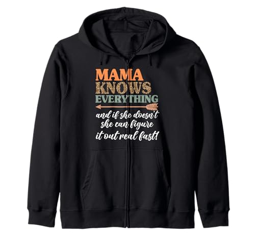 Mama weiß Alles und wenn Nicht, kann sie es herausfinden Kapuzenjacke Mama weiß Alles und wenn Nicht, kann sie es herausfinden Kapuzenjacke von Mother's Day Gifts For Women With Mom Graphic