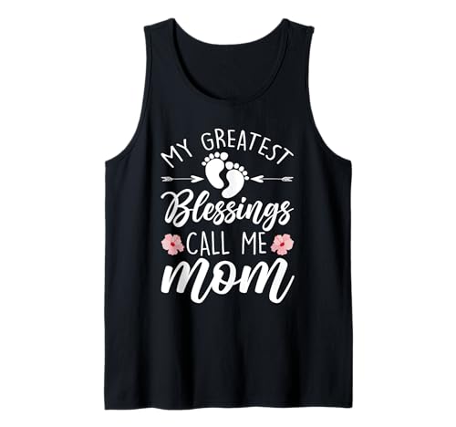 Mein größter Segen Nenn Mich Mama Life Muttertag Elternteil Tank Top von Mother's Day Gifts For Women With Mom Graphic