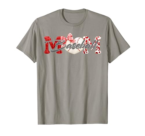 Baseball-Mama Baseball-Mama mit Leopardenband T-Shirt von Mother's Day Present Idea