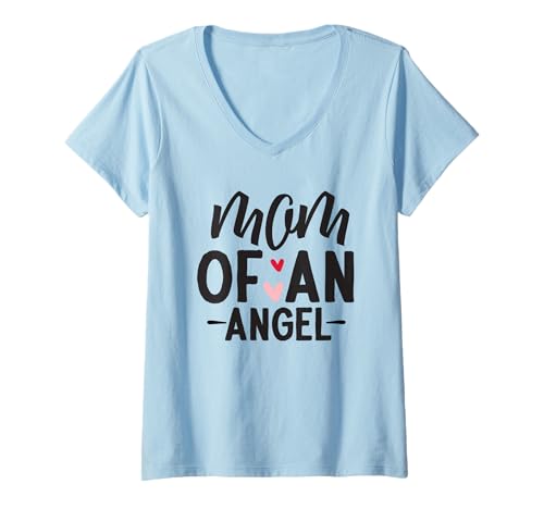 Damen Mom of an Angel - Damen Frau Muttertag T-Shirt mit V-Ausschnitt Damen Mom of an Angel - Damen Frau Muttertag T-Shirt mit V-Ausschnitt von Mother's Day ideas for the whole family