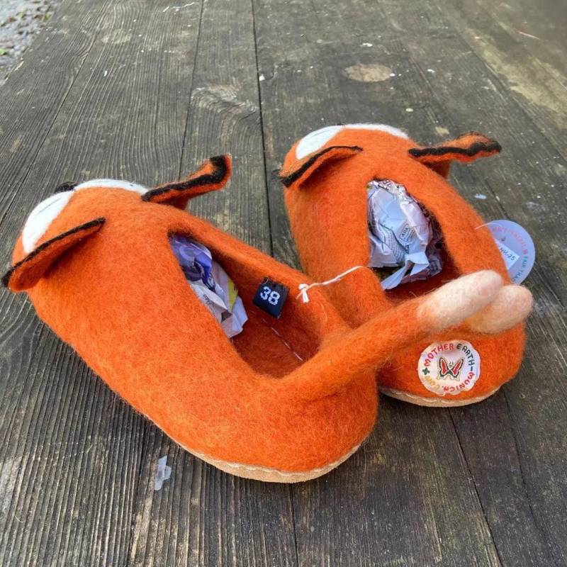 Fuchs Filzpantoffeln von MotherEarthMunich