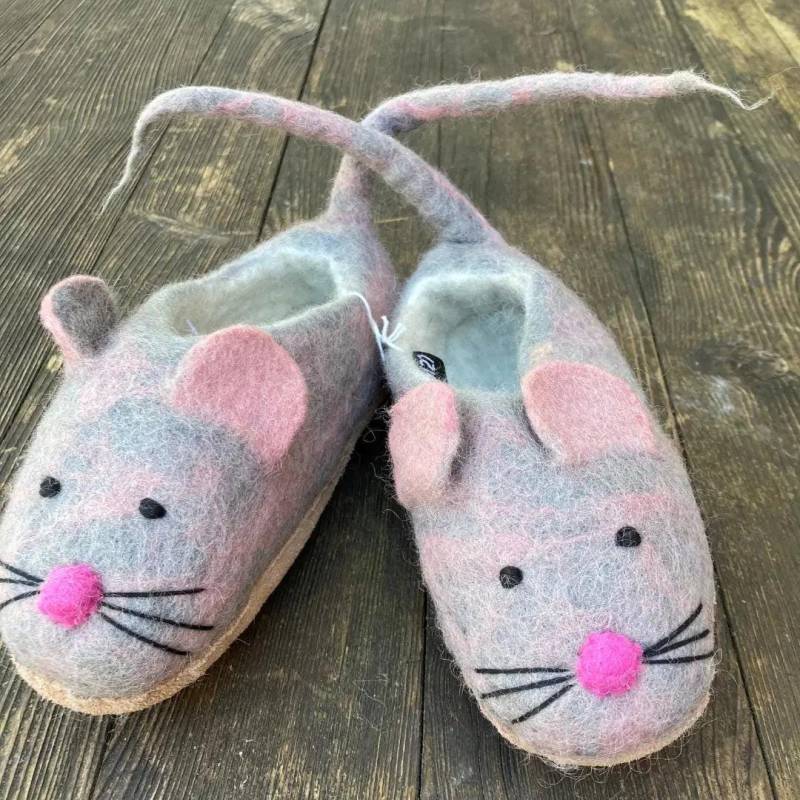 Mäuse Filz Pantoffeln Für Kinder von MotherEarthMunich