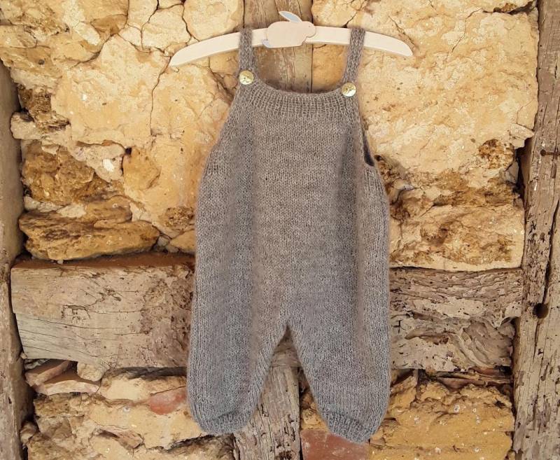 Alpaka-Overall „Kokosnuss" von MotherGooseFR