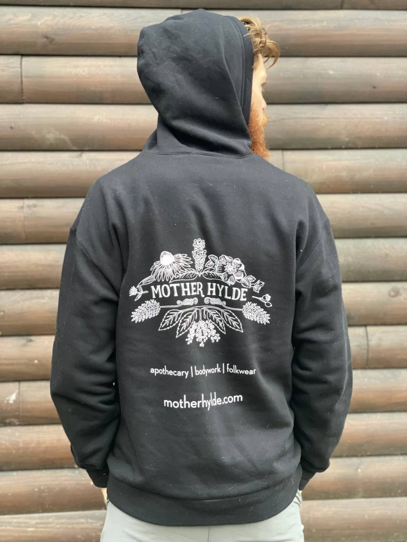 Mother Hylde Unisex Hoodie Mit Schwarzem Reißverschluss, Umweltfreundlich Hergestellt Aus Recycelten Materialien von MotherHylde