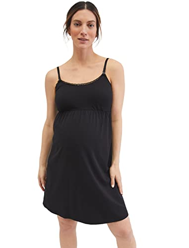 Motherhood Maternity Damen Ärmelloses Göttin Chemise mit Clip Down Stillkleid Nachthemd, Schwarz, Small von Motherhood Maternity