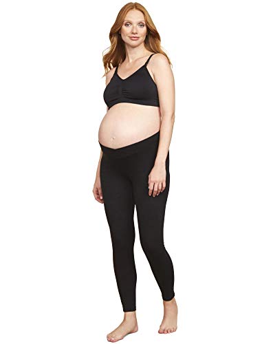 Motherhood Maternity Damen Bump Start 2 Pack Under Belly Full Length Leggings, schwarz und grau, M von Motherhood Maternity