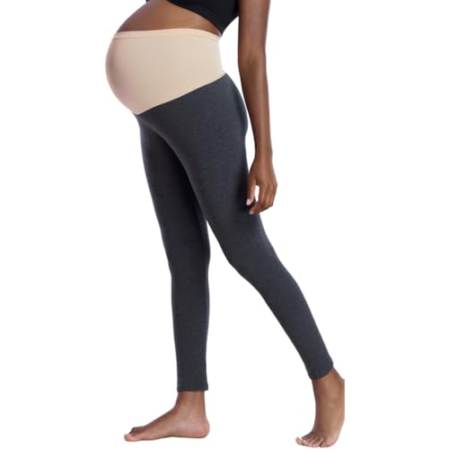 Motherhood Maternity Damen Essential Stretch Full Length Secret Fit Over The Belly Pregnancy Leggings, Dunkelgrau, X-Groß von Motherhood Maternity