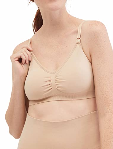 Motherhood Maternity Damen Still durchschnittlicher Brust, nahtlos, mit Clip BH mit voller Abdeckung, Nude, Medium von Motherhood Maternity