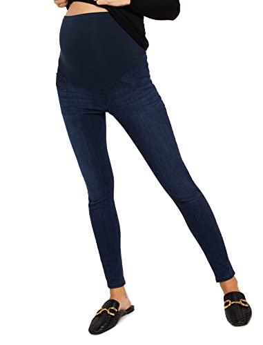 Motherhood Maternity Damen Super Stretch Secret Fit Belly Ankle Denim Jegging Jeans, dunkle Waschung, Mittel von Motherhood Maternity