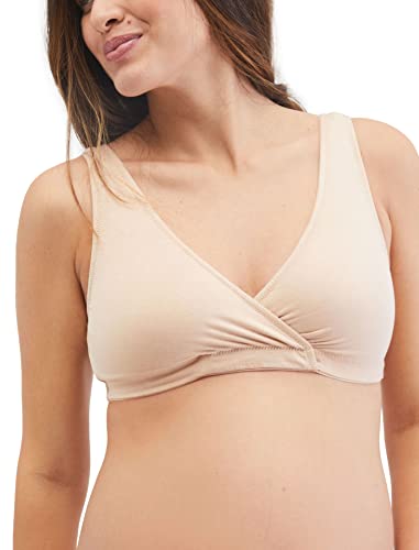 Motherhood Maternity Damen Wrap Front Nursing Sleep Bra BH, Nude, Large von Motherhood Maternity