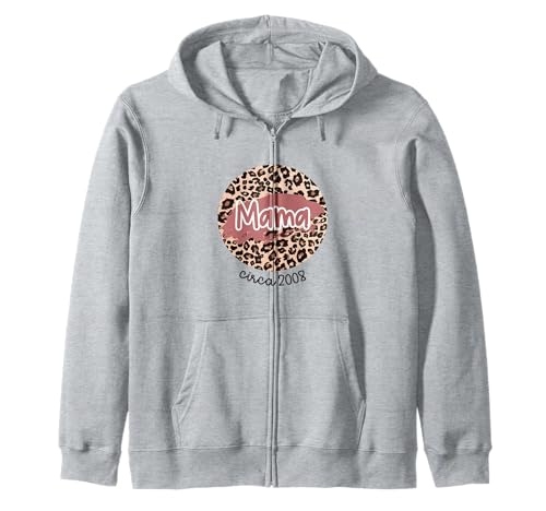 Mama Circa 2008 Established Leopard Print Muttertag Kapuzenjacke Mama Circa 2008 Established Leopard Print Muttertag Kapuzenjacke von Motherly Love Designs